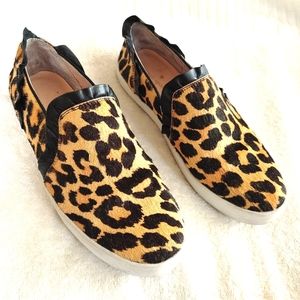 Kate Spade Lilly Hair Calf Leopard Leather Sneaker Women Size 8M